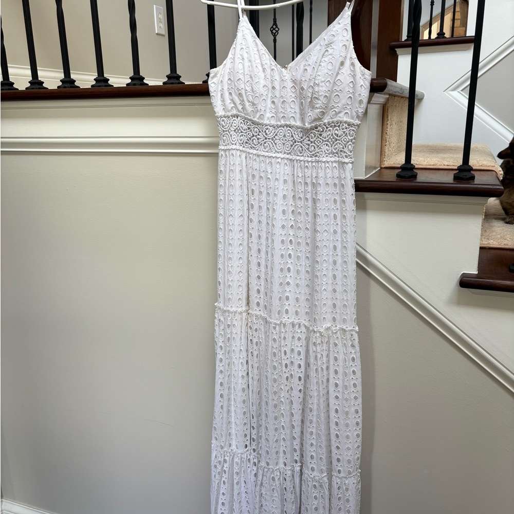 Lilly Pulitzer White Eyelet Maxi Dress size 0